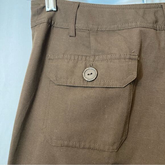 Emma James Brown Bootcut Mid Rise Waist Pressed Leg Trousers Slacks Pants - Picture 7 of 11